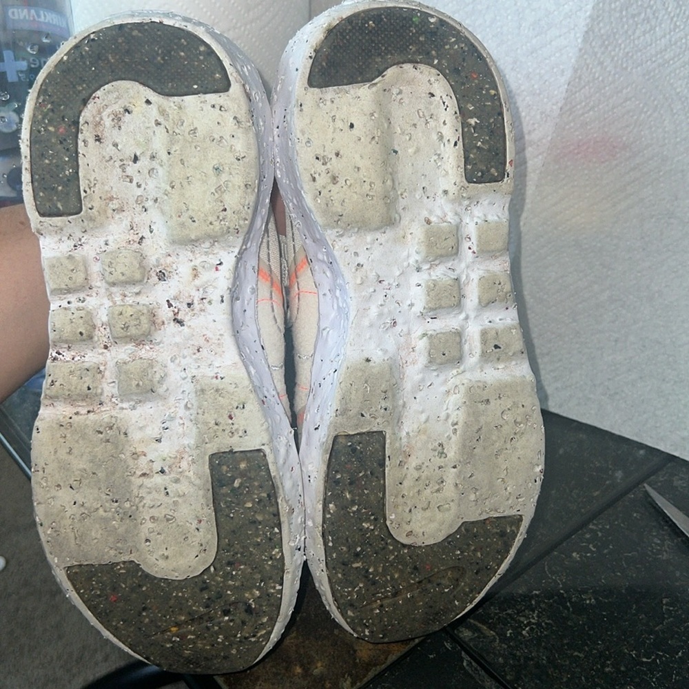 Kids White and Orange Sneakers - Picture 5 of 7